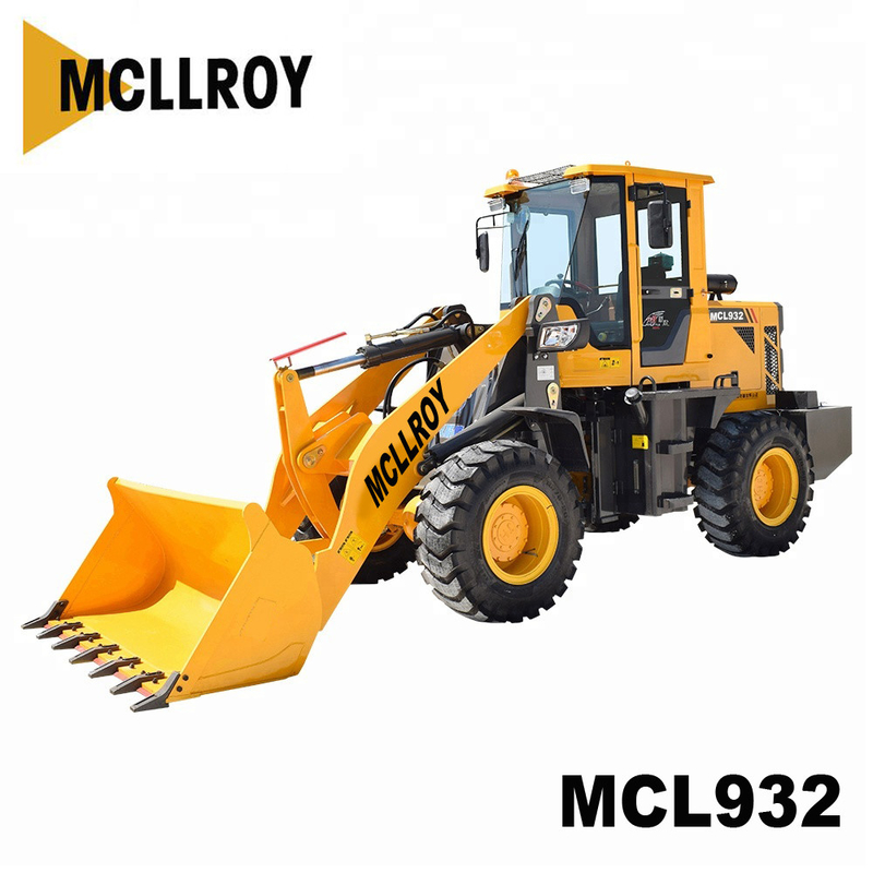 58kW 2400RPM 2 Ton Wheel Loader , Front Hand Loader Mini For Construction Engineering
