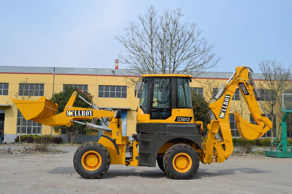 0.25m3 Dig Bucket Small Backhoe Loader MCLLROY MB25-40 With Cummins EPA 4 Tire Eco Engine