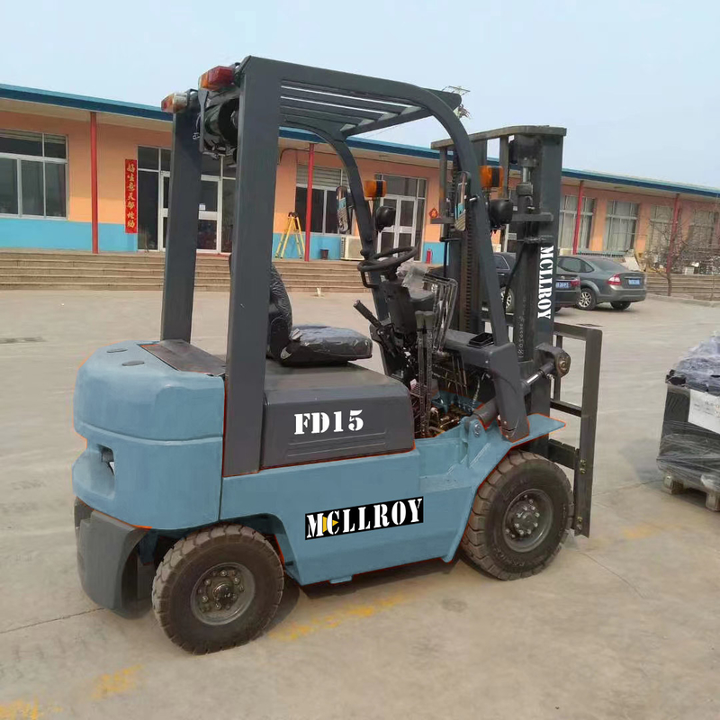 Durable Diesel Counterweight Forklift FD15 1500kg Loading Capacity