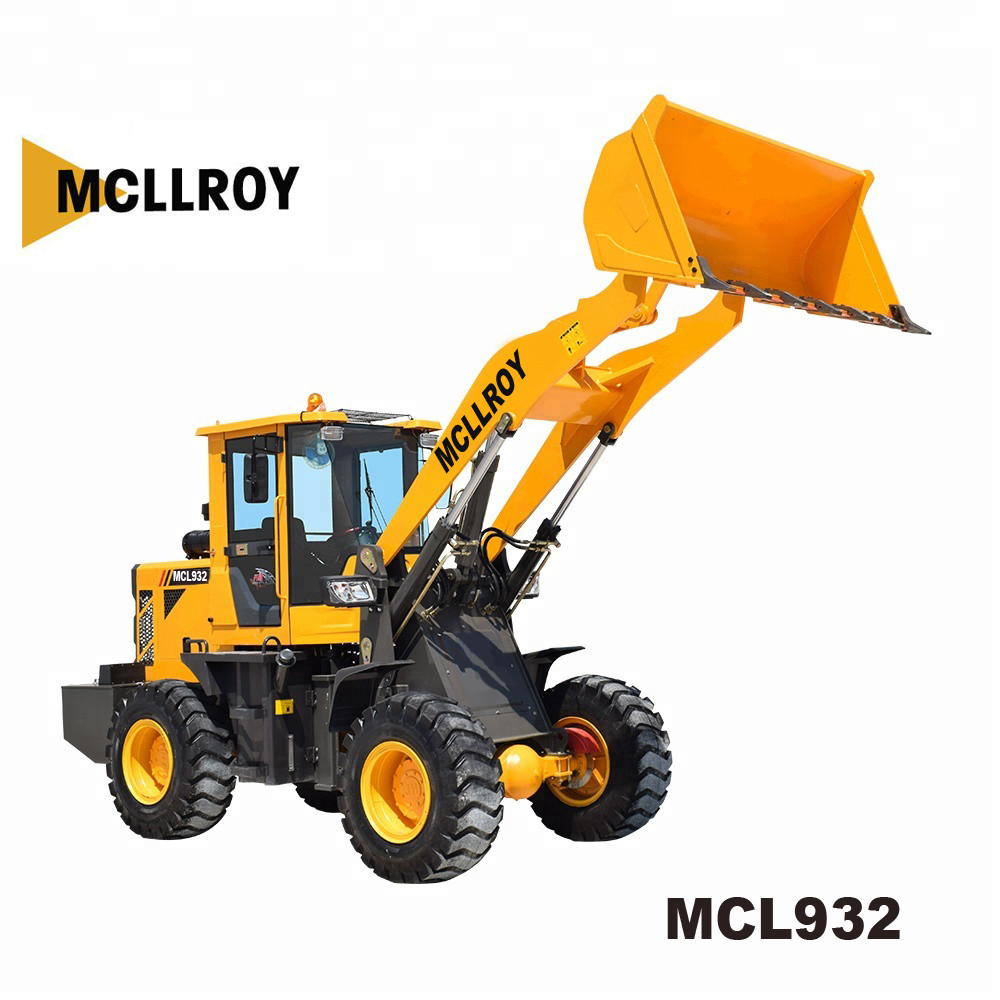 58kW 2400RPM 2 Ton Wheel Loader , Front Hand Loader Mini For Construction Engineering