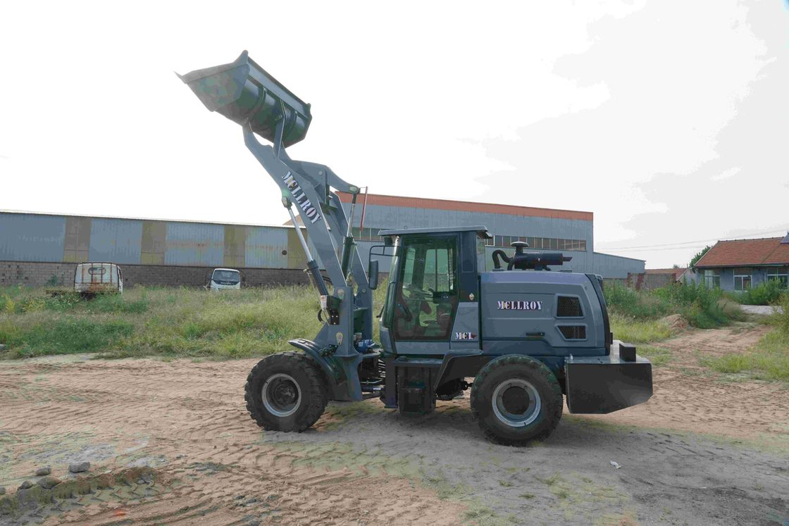 Operating Weight 1 Ton Compact Bucket Wheel Loader Disc Brake Shovel